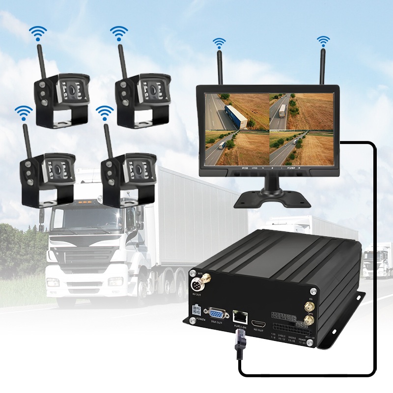 Hệ thống NVR di động HDD không dây 10,1 inch 4CH