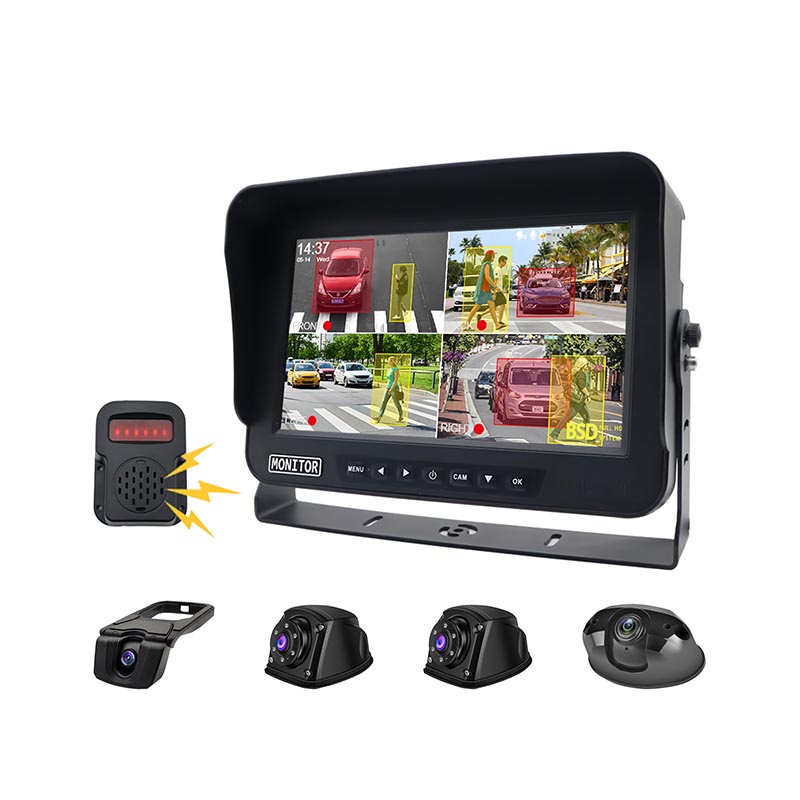 Hệ thống phát hiện điểm mù AI 10 inch 4 kênh AI