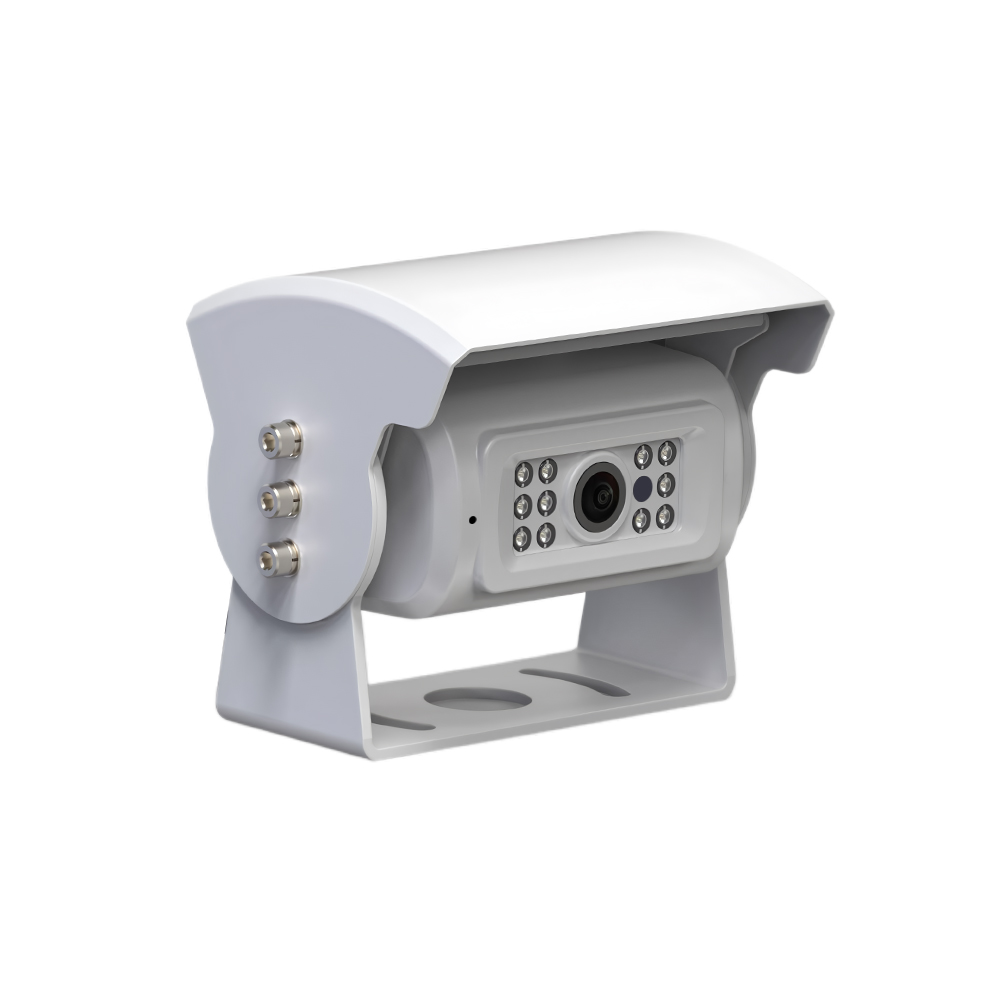 Camera quan sát phía sau chống nước 1080P với màn trập tự động màu trắng