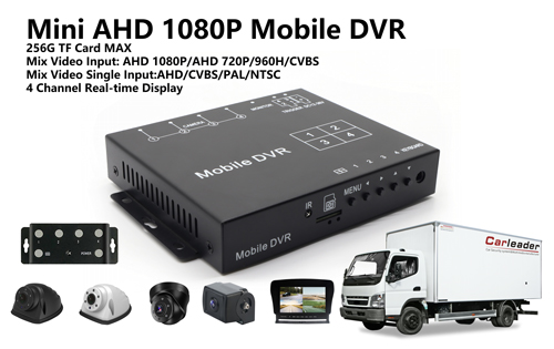 Bộ đầu ghi hình di động 4CH Mini AHD 1080P với 4 camera HD