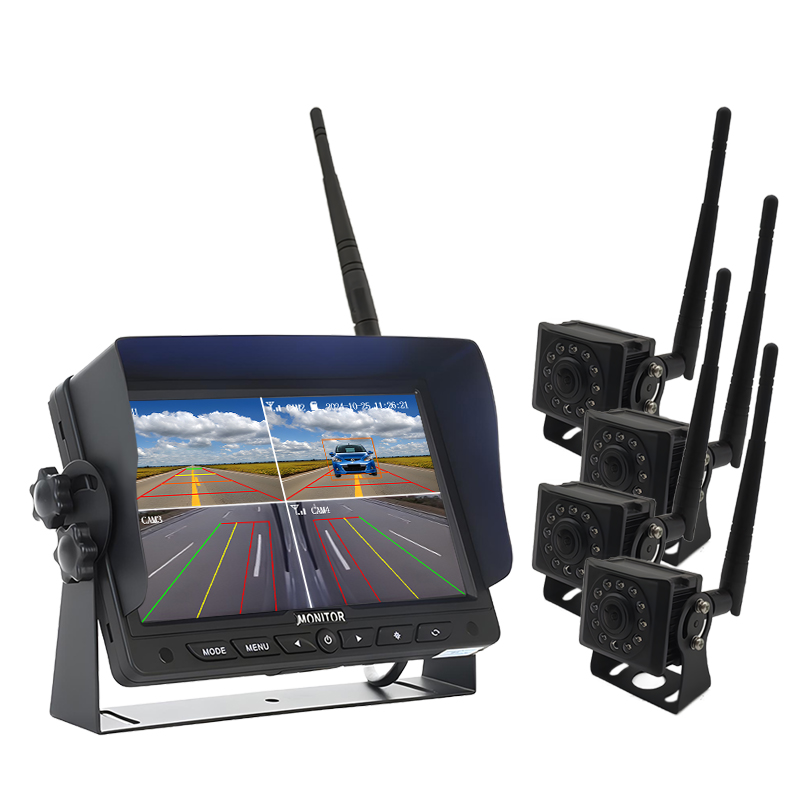 Hệ thống camera không dây kỹ thuật số 7 inch với tính năng phát hiện AI