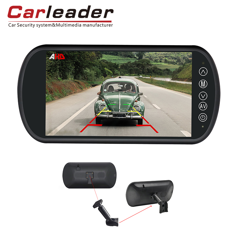 Màn hình phản chiếu xe AHD 7 inch của Carleader với khung thân cây-Điện ảnh đáng tin cậy cho an toàn đường bộ