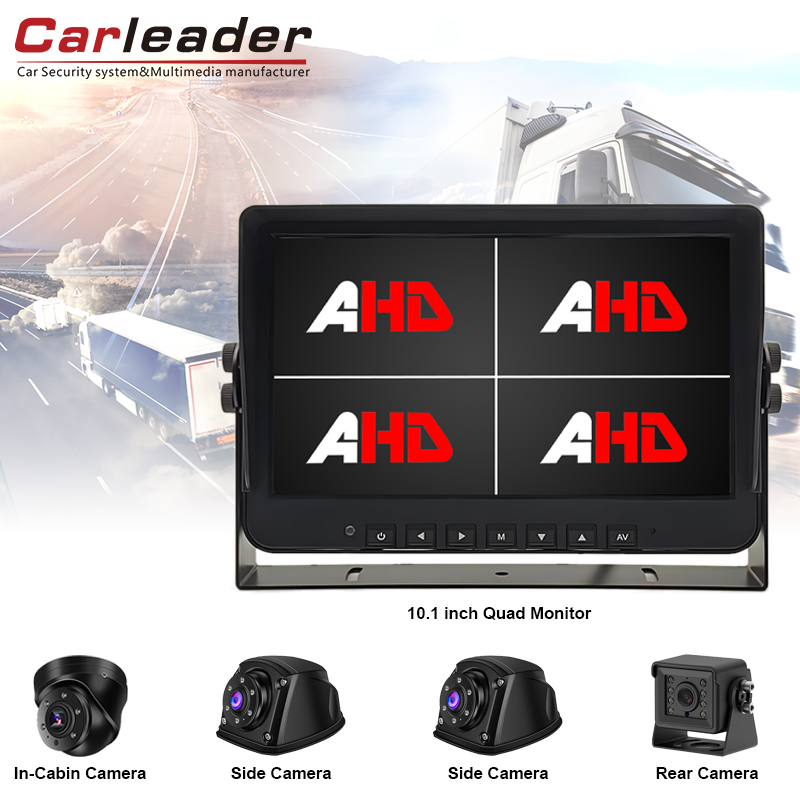 Nâng cấp trải nghiệm giám sát của bạn với Carleader 10.1 inch Inputs Quad View AHD Màn hình và bộ máy ảnh