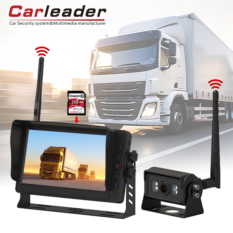 CARLEADER 7 inch DVR Ghi lại hệ thống giám sát không dây kỹ thuật số 2.4GHz ---- Bảo vệ an toàn lái xe của bạn