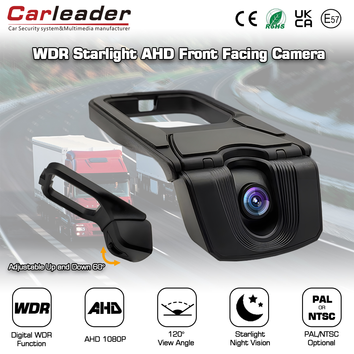 Camera Starlight Vision mặt trước Carleader có chức năng WDR kỹ thuật số