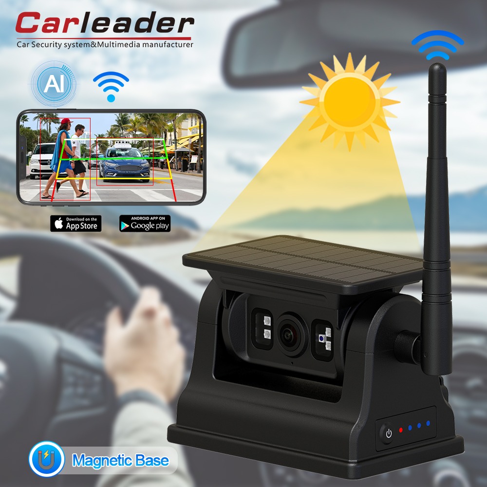 Carleader 1080P Camera dự phòng RV không dây WiFi năng lượng mặt trời cho iOS Android