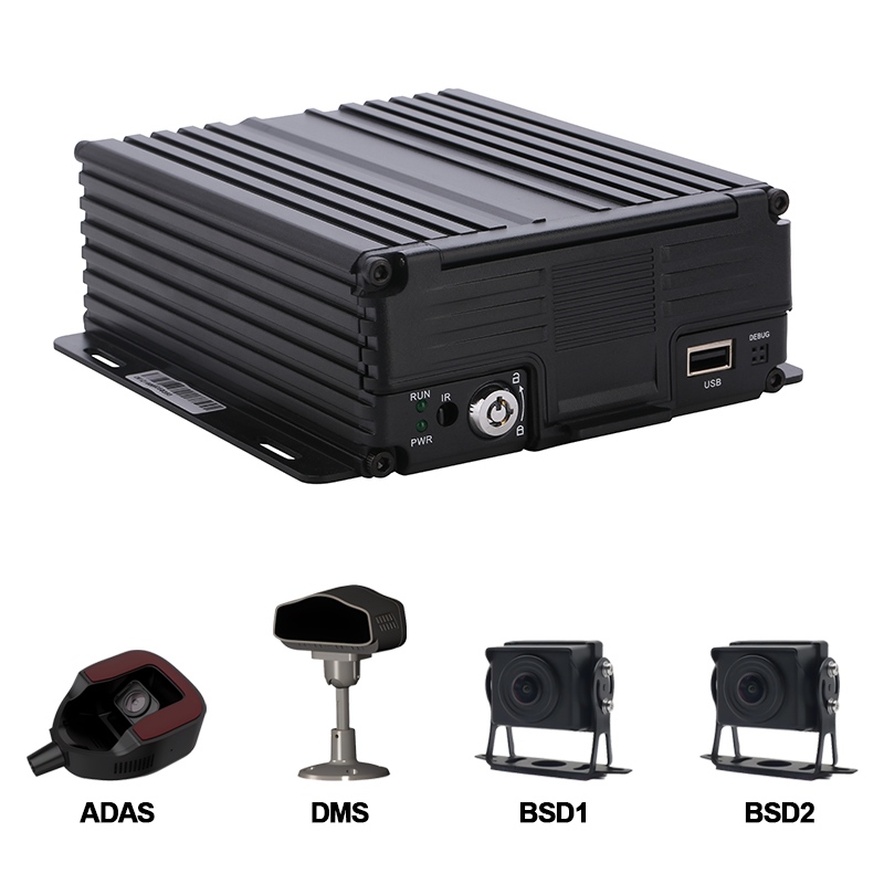 Quản lý đội xe thông minh hơn với Carleader 4CH AI HDD Hỗ trợ DVR di động ADAS+DMS+BSD