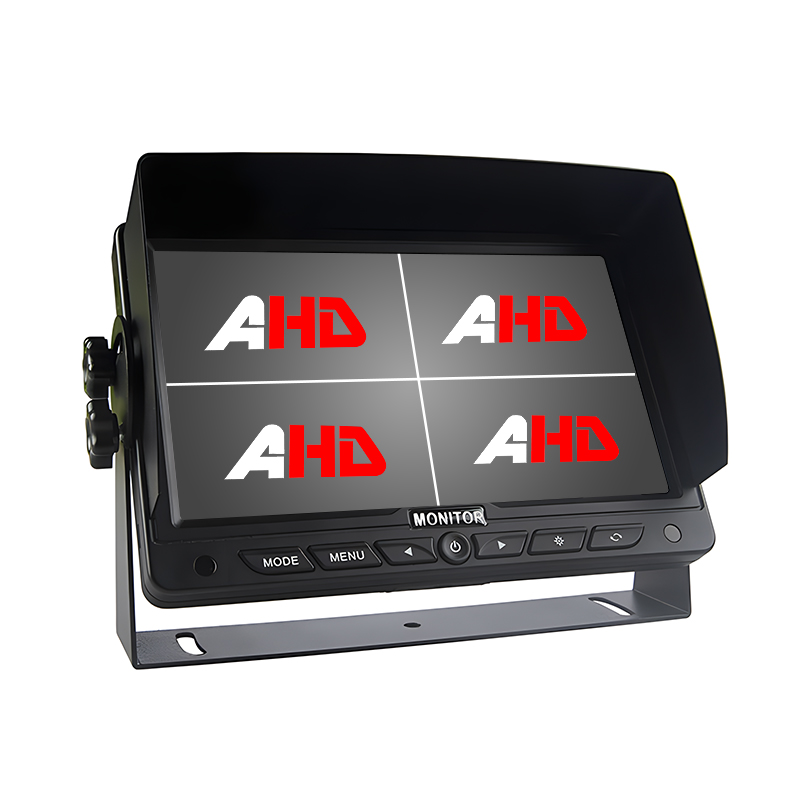 Carleader 7 Inch 4CH AHD Đầu vào Màn hình Quad Màn hình xe hạng nặng Cung cấp cho phương tiện của bạn Giám sát an toàn đầy đủ