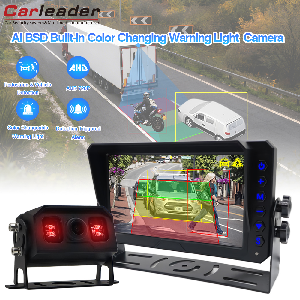 Trải nghiệm lái xe thông minh với hệ thống camera phát hiện điểm mù Carleader AI Tích hợp đèn cảnh báo đổi màu
