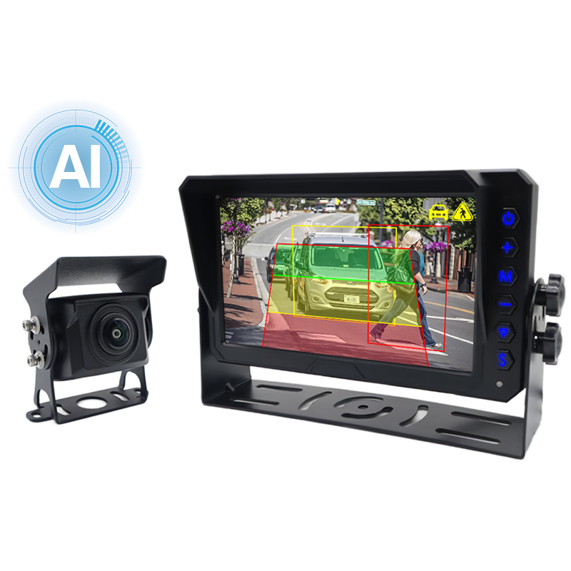 Hệ thống camera quan sát phía sau AI 7 inch có thể giúp phát hiện người đi bộ và phương tiện không?