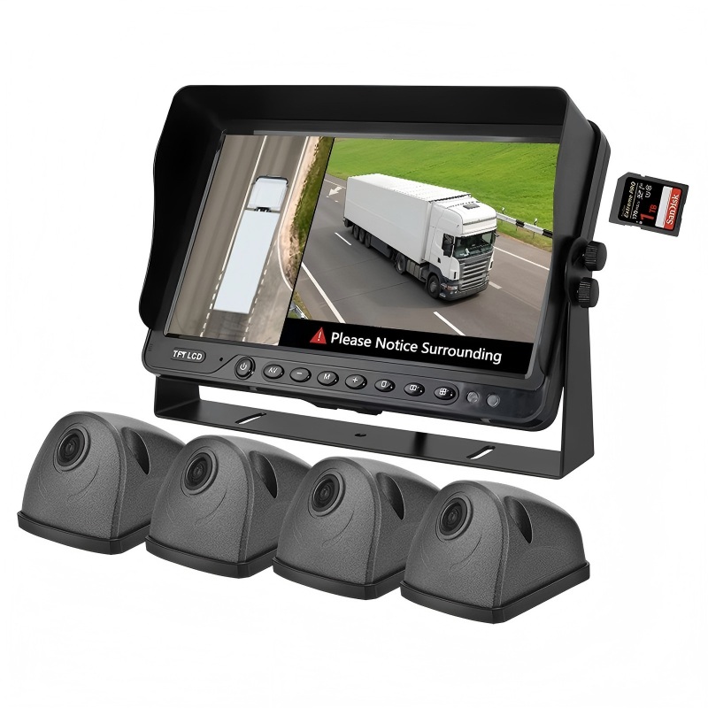 Hệ thống AVM 7 inch 360 với tính năng phát hiện điểm mù AI và camera 1080P