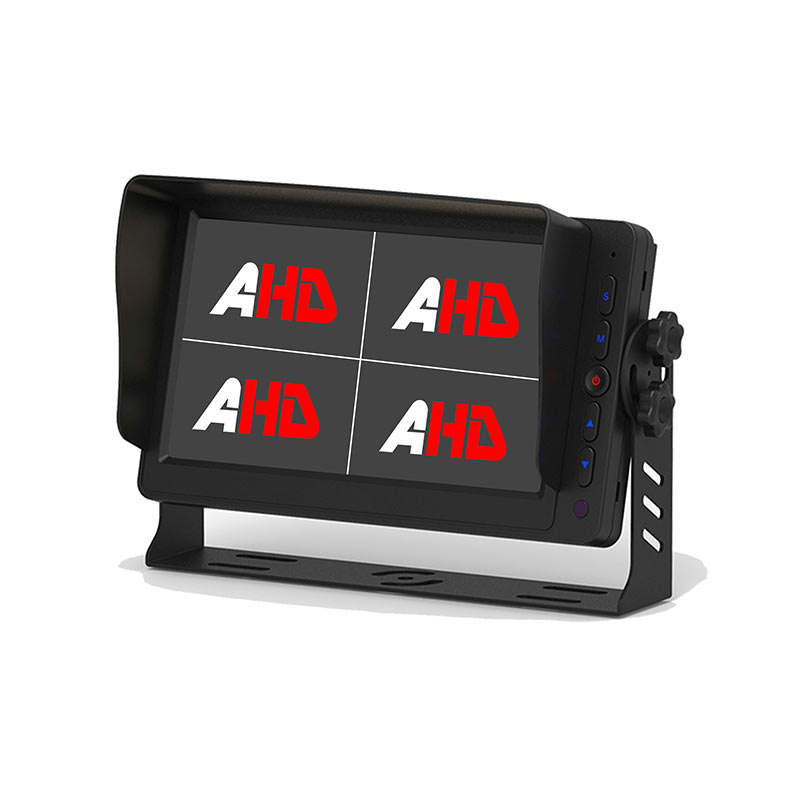 Màn hình Quad AHD 7 inch có tính năng ghi thẻ SD và 4 đầu vào video cho hệ thống camera trên xe