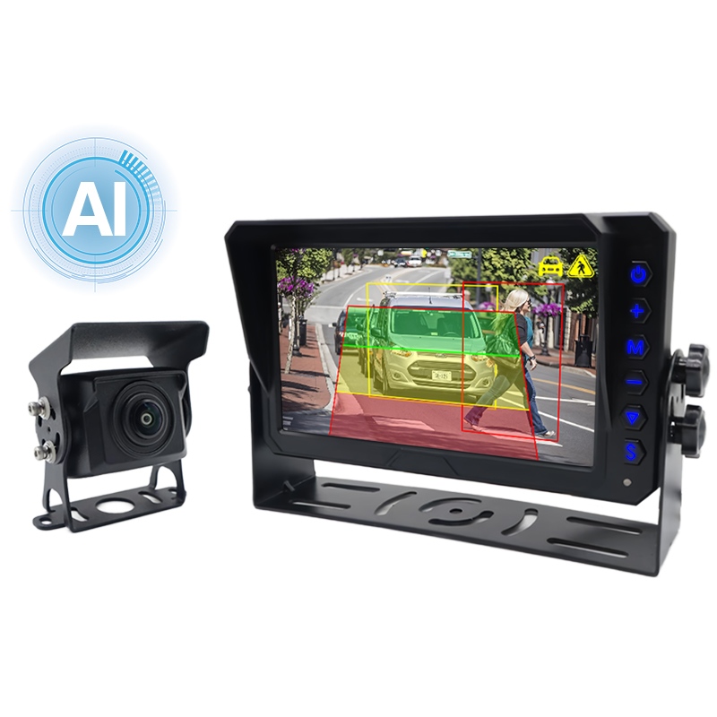 Hệ thống camera quan sát phía sau AI 7 inch có khả năng phát hiện người và phương tiện
