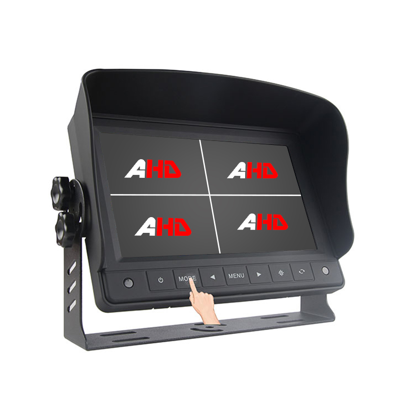 Màn hình chia đôi 7 inch Nút cảm ứng xe Màn hình AHD