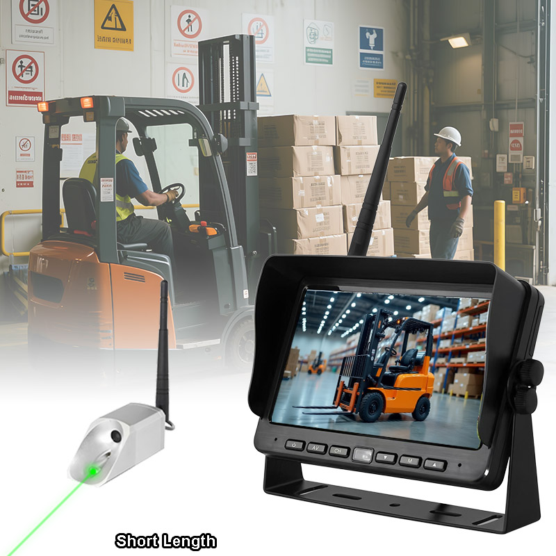 Hệ thống camera xe nâng từ tính không dây Hỗ trợ kích thước ngắn Định vị bằng laser